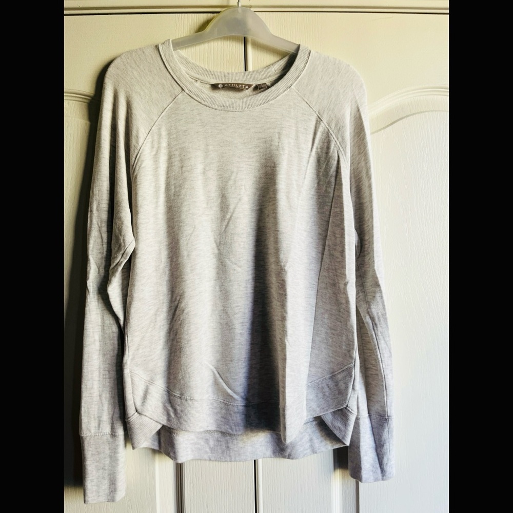 Athleta Light Gray Knit Top